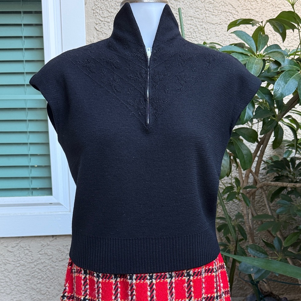 Vintage Multicolored Evan Picone Plaid Tweed Wool Blazer and Skirt Set - Picture 4 of 15